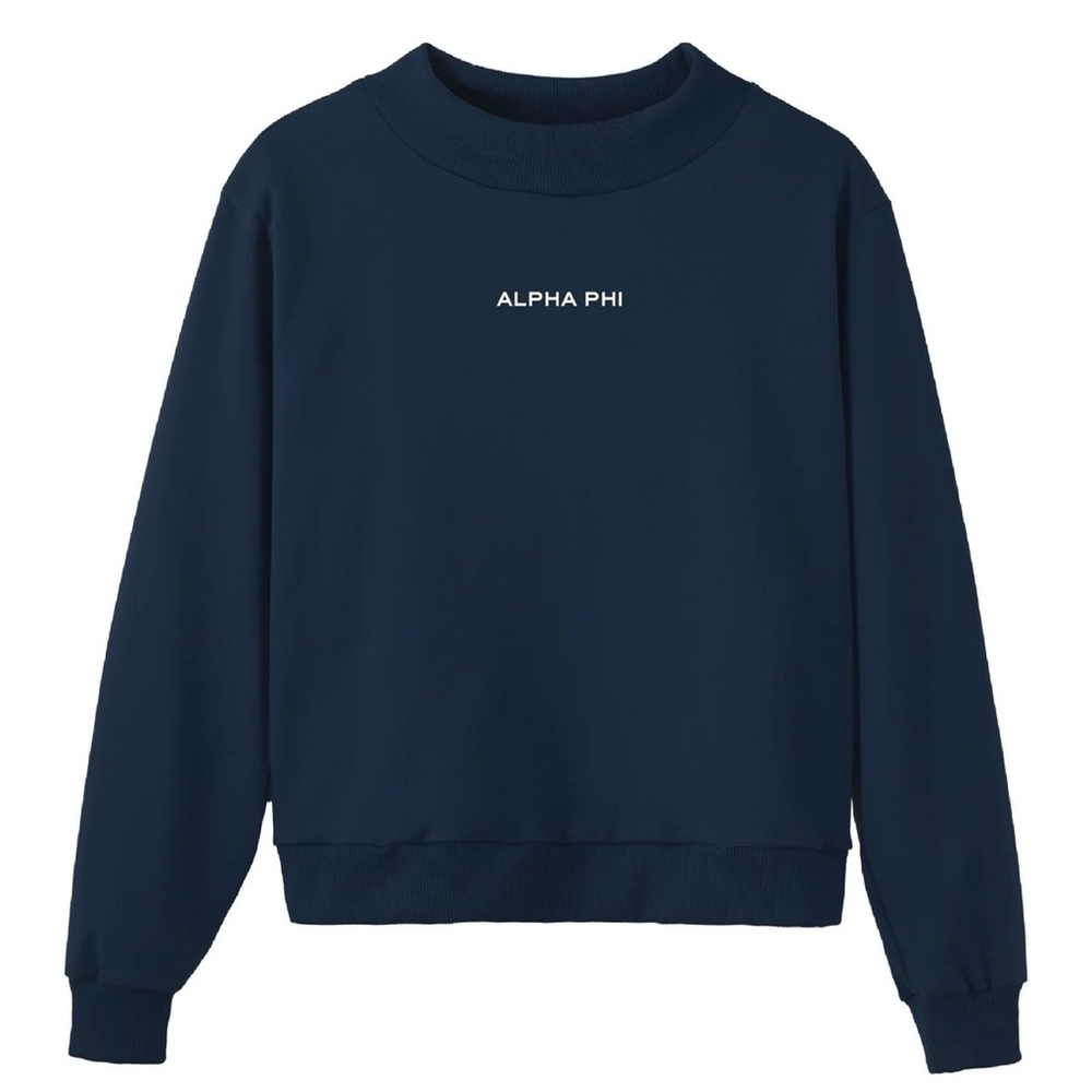 Navy Women’s Alpha Phi Mock Neck